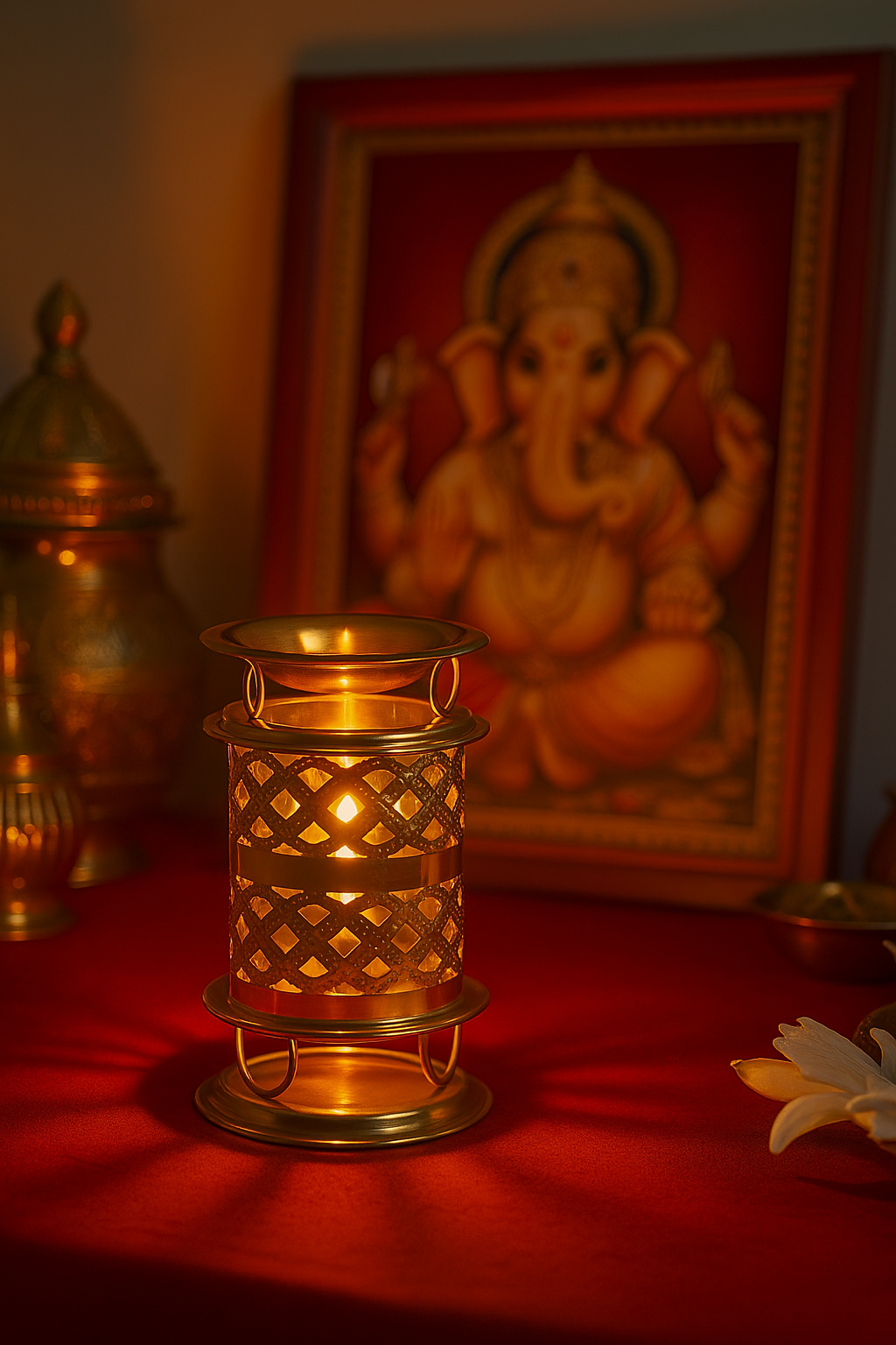 Brass Chimney Akhand Diya