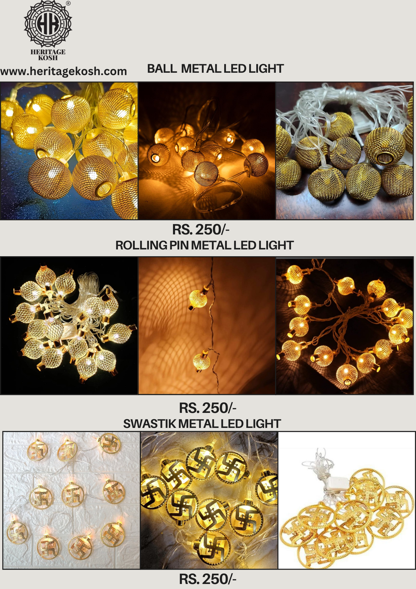 Metal Spring LED String Lights