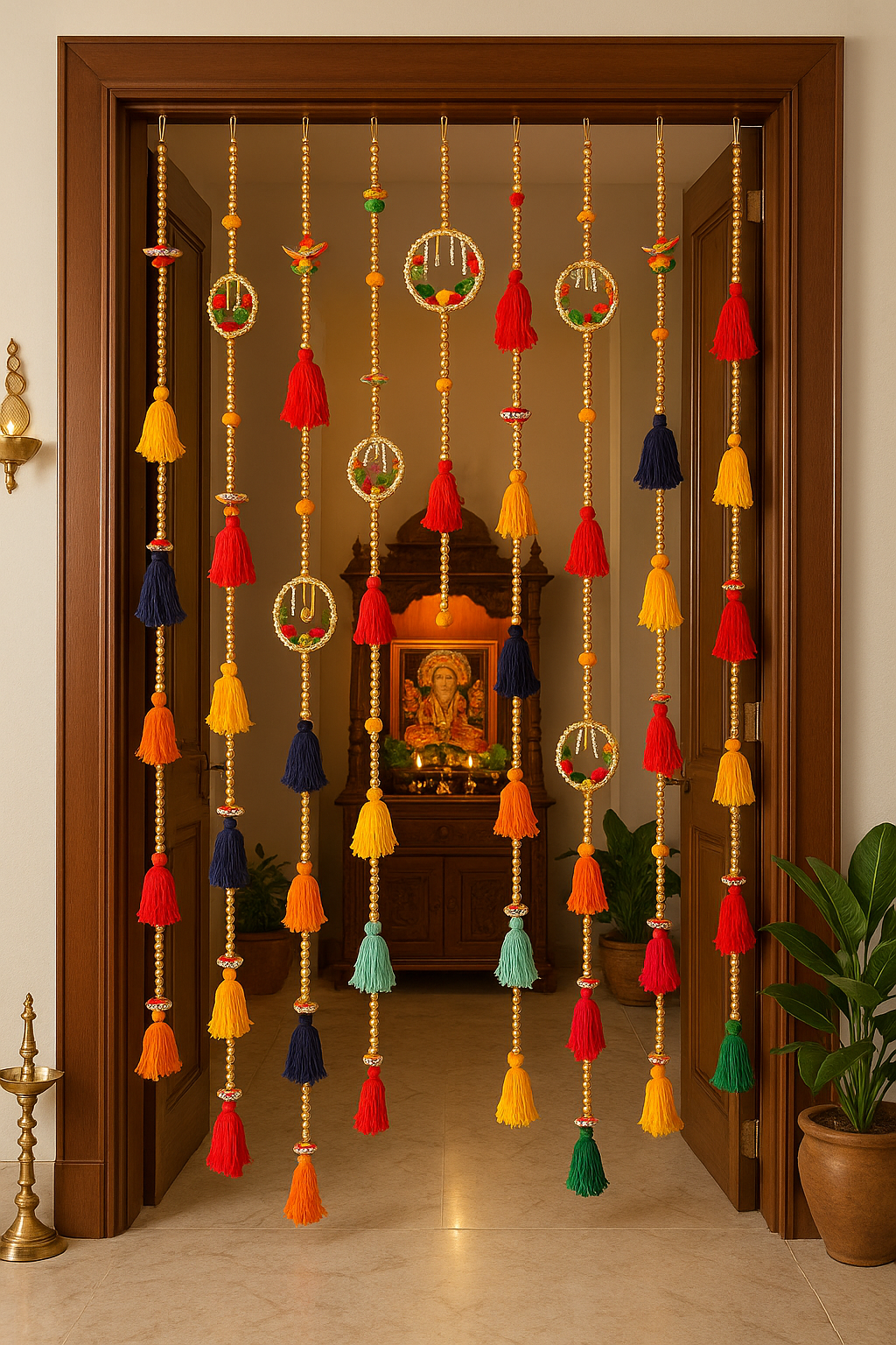 Decorative Curtain Hanging – 9 Pc Set