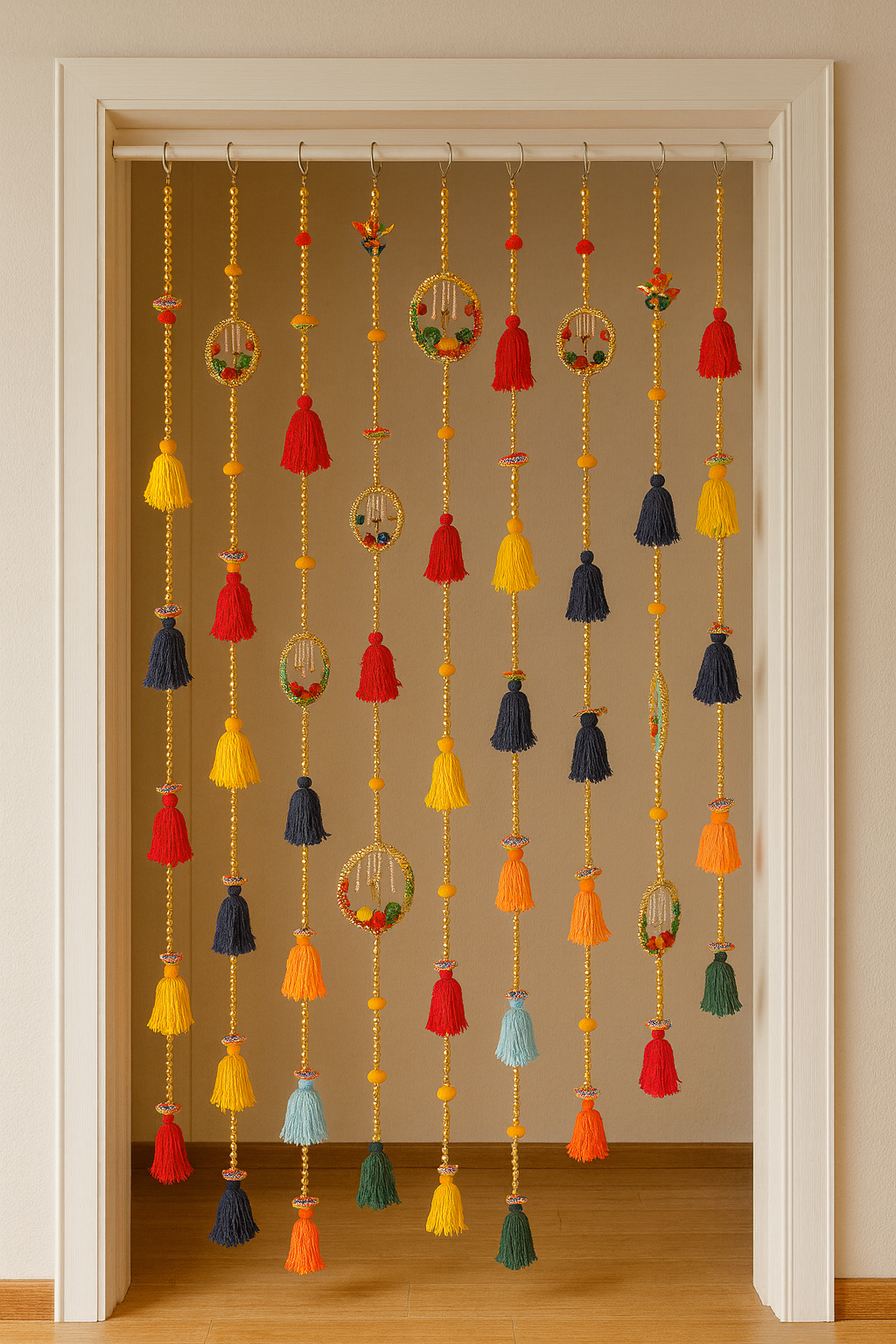 Decorative Curtain Hanging – 9 Pc Set