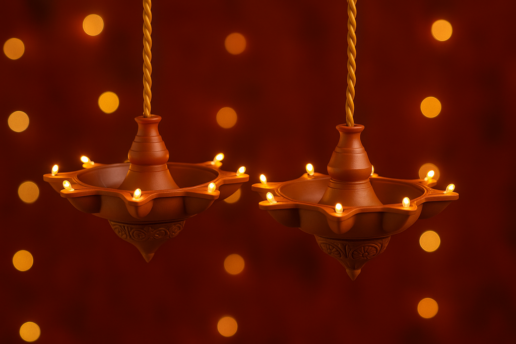 Pair of Hanging Diya
