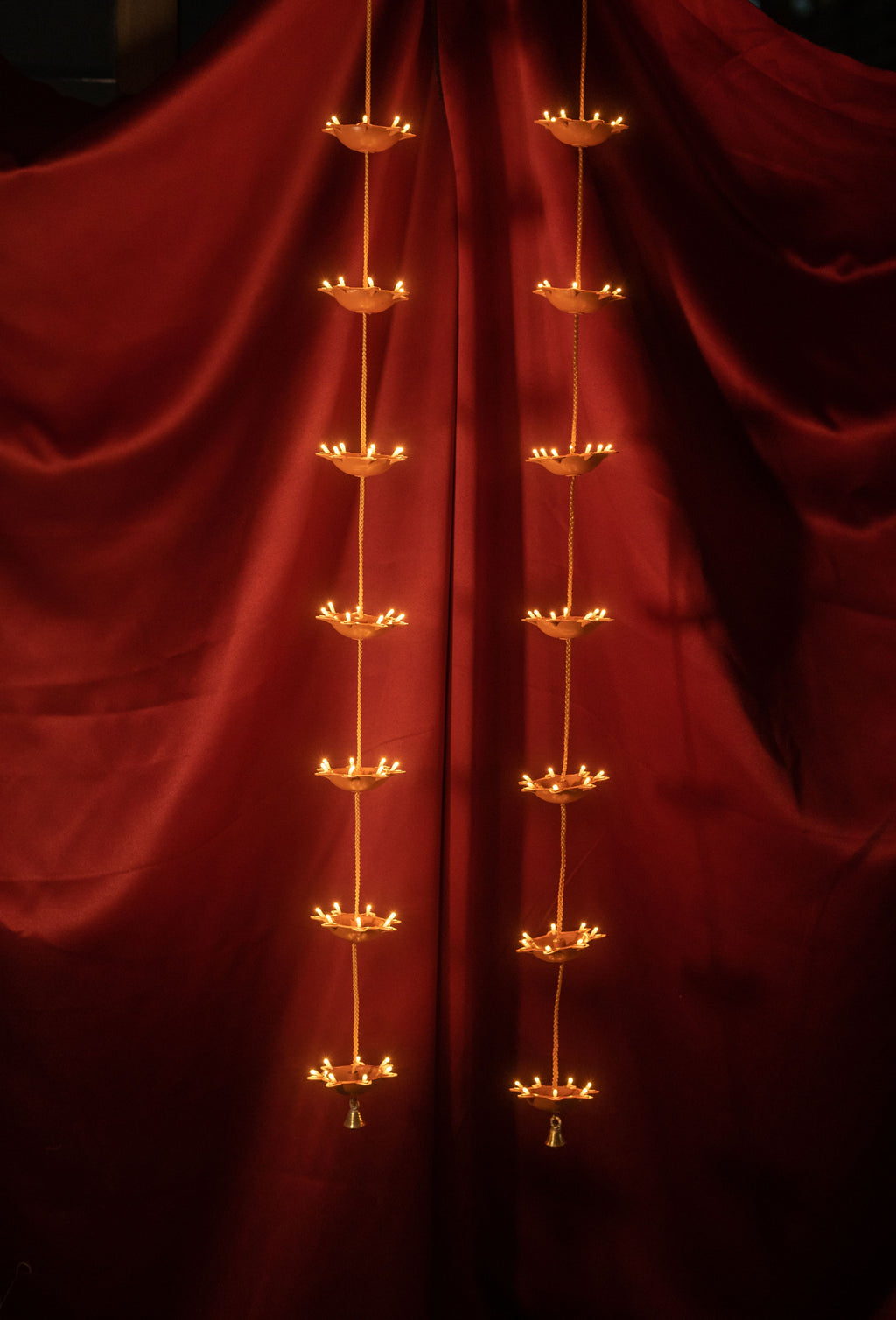 Pair of 7 Vertical Diyas