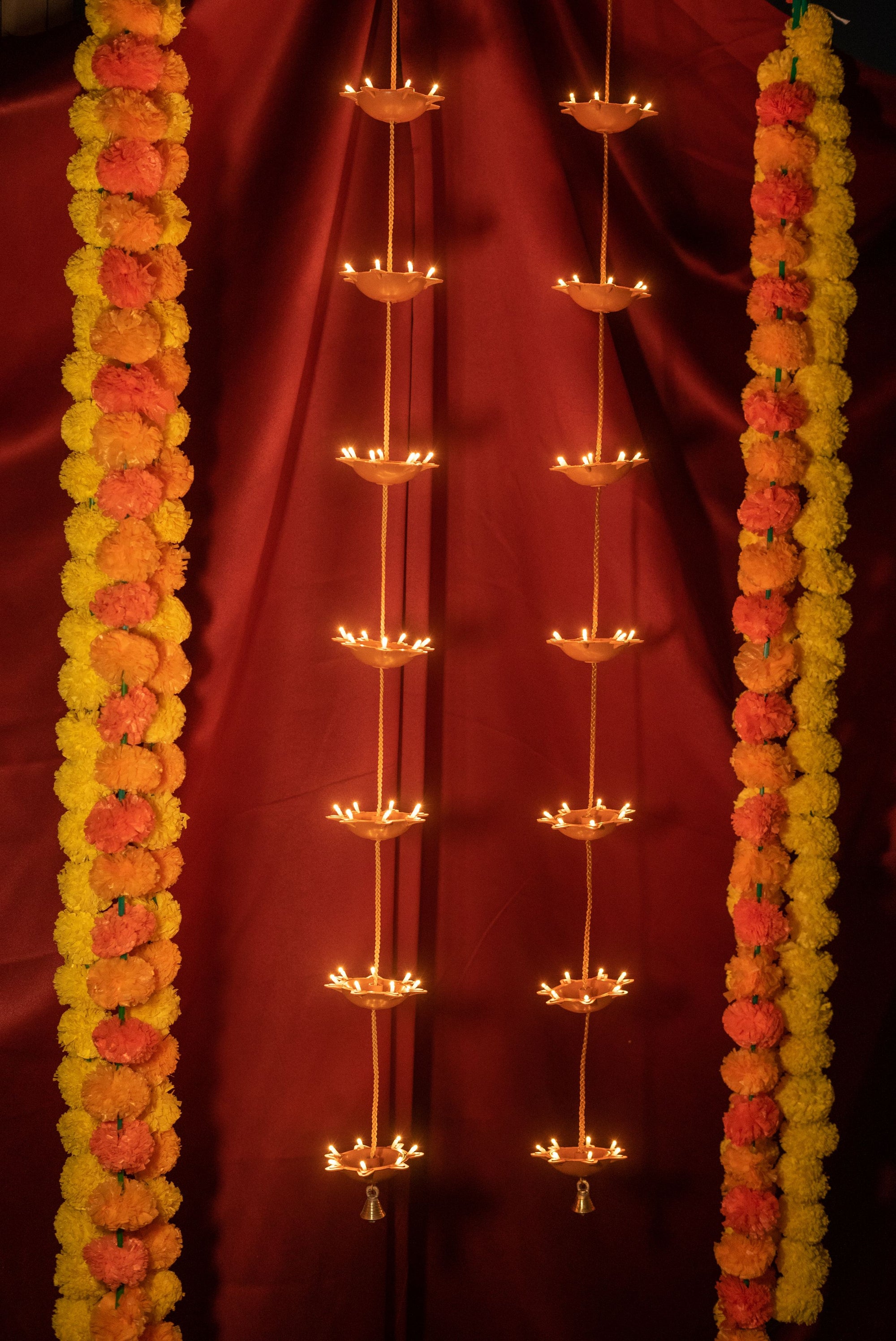 Pair of 7 Vertical Diyas