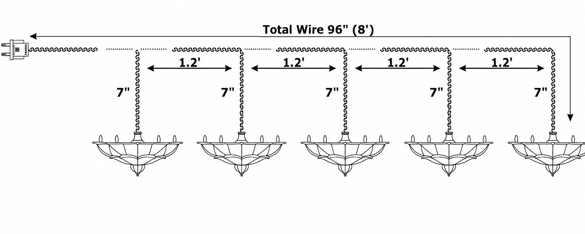 PVC Hanging Diya String Lights – Set of 5 | Temple-Inspired Neon Glow
