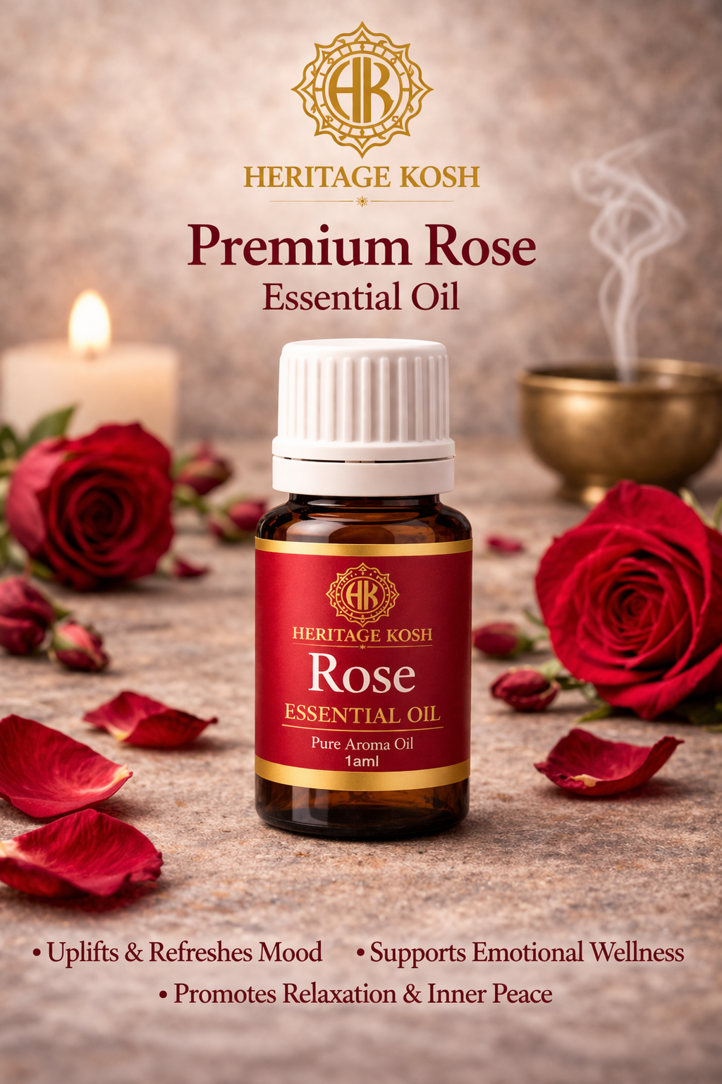 Handcrafted Wellness Self-Care Aroma Oil Set made in India – HeritageKosh