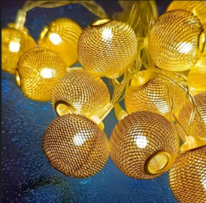 Metal Spring LED String Lights