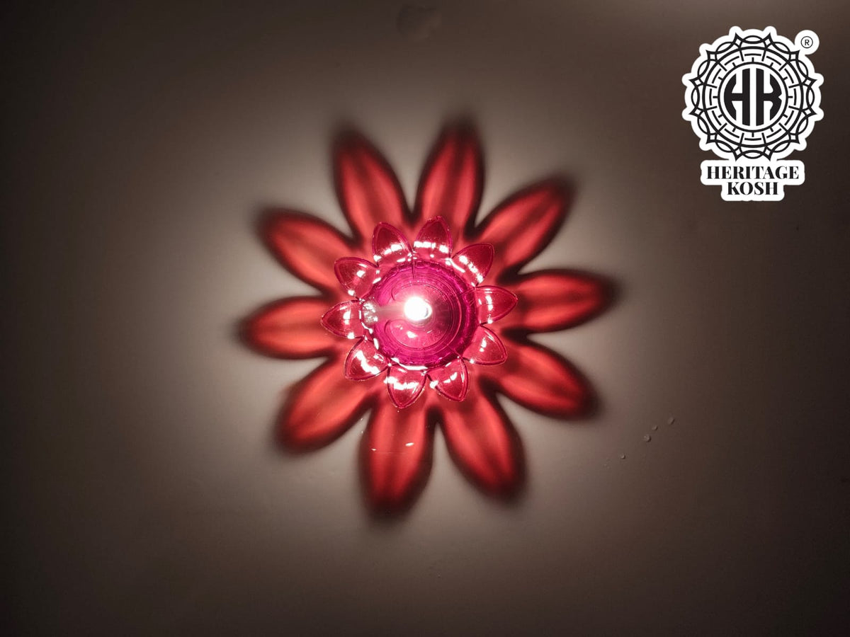Handcrafted Acrylic Diyas Set of 12 made in India – HeritageKosh
