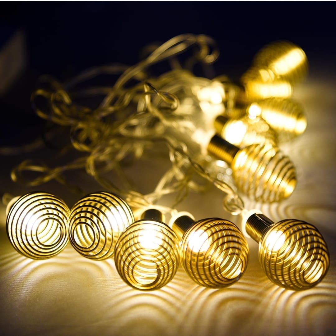 Metal Spring LED String Lights