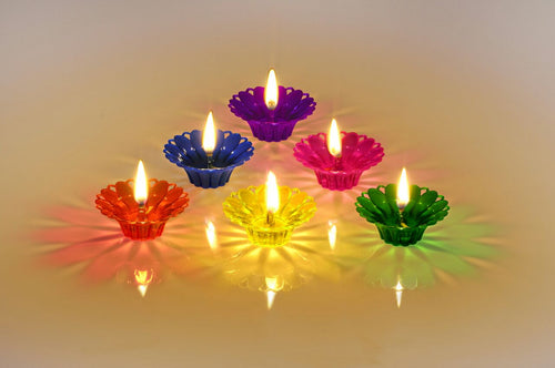 Handcrafted Acrylic Diyas Set of 12 made in India – HeritageKosh