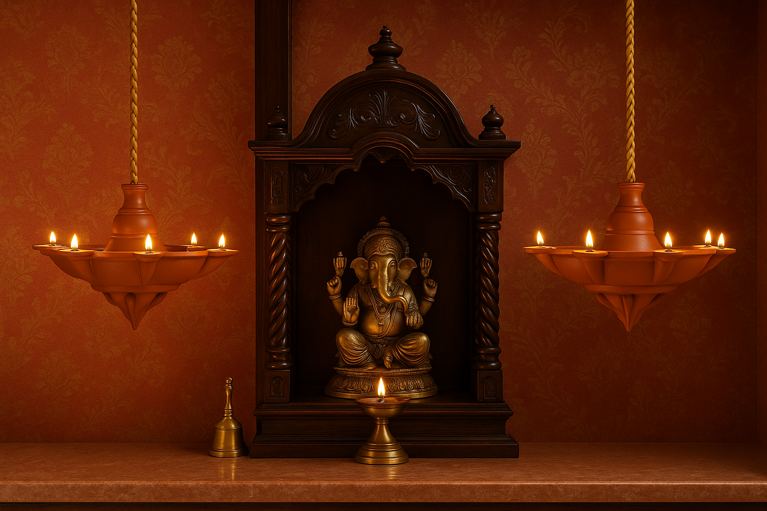 Pair of Hanging Diya