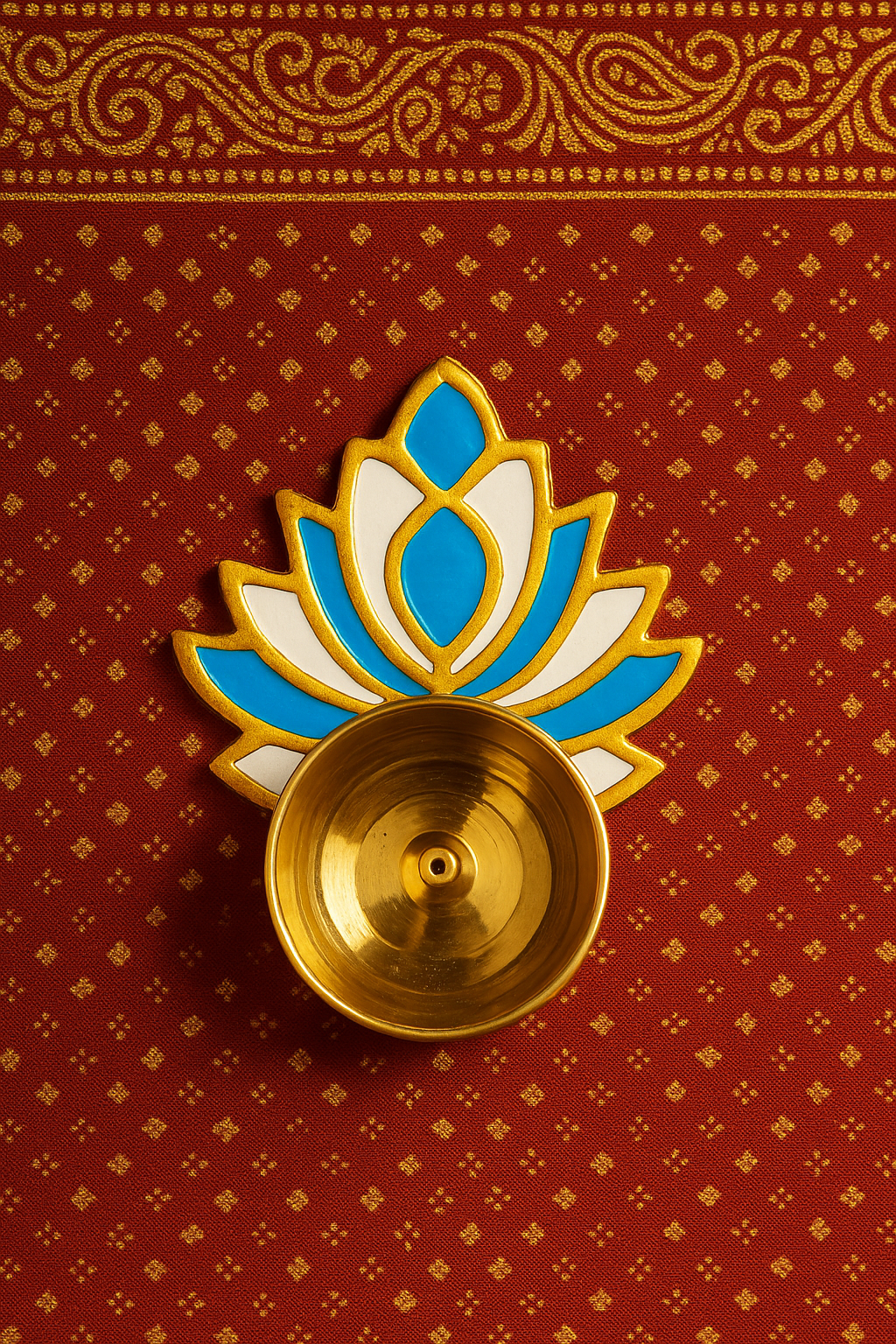 Colorful Lotus Diya