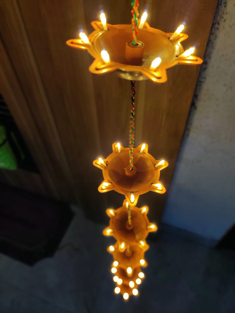 Hanging Diyas (10 diya) pair